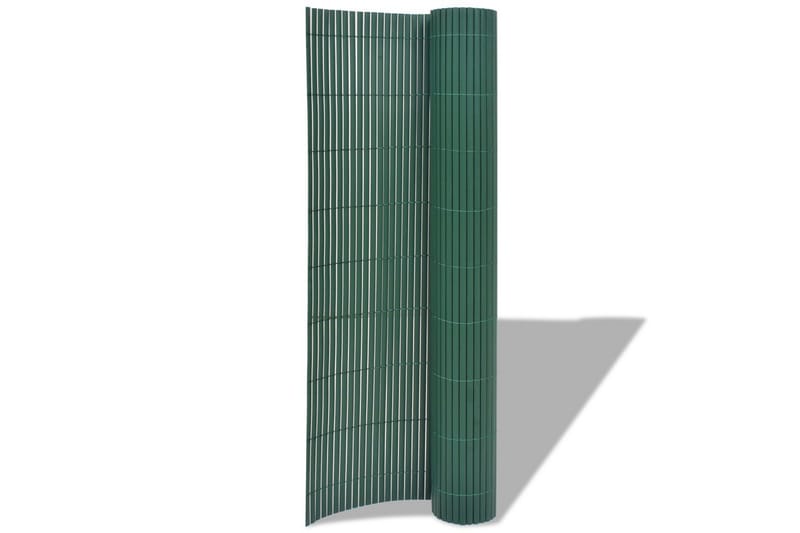 Dobbelsidet hagegjerde PVC 90x500 cm grønn - Hus & oppussing - Innsynsbeskyttelse & innhegning - Gjerde