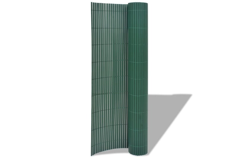 Dobbelsidet hagegjerde PVC 90x300 cm grønn - Plastgjerde