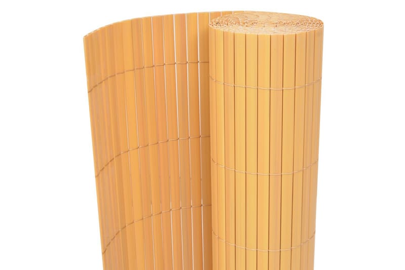 Dobbelsidet hagegjerde PVC 90x300 cm gul - Plastgjerde