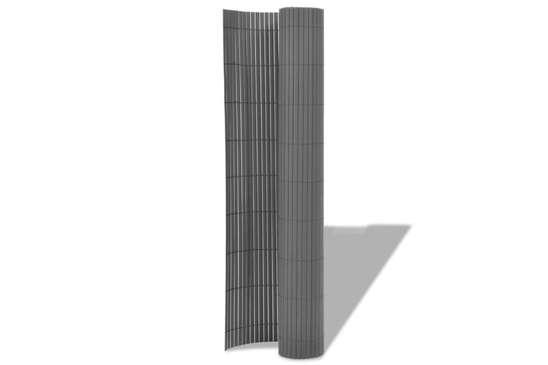 Dobbelsidet hagegjerde PVC 90x300 cm grå - Hus & oppussing - Innsynsbeskyttelse & innhegning - Gjerde