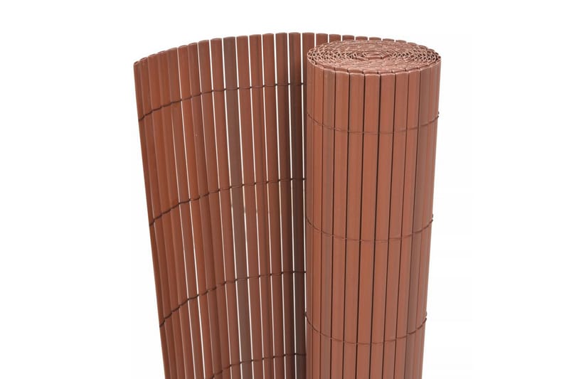 Dobbelsidet hagegjerde PVC 90x500 cm brun - Hus & oppussing - Innsynsbeskyttelse & innhegning - Gjerde