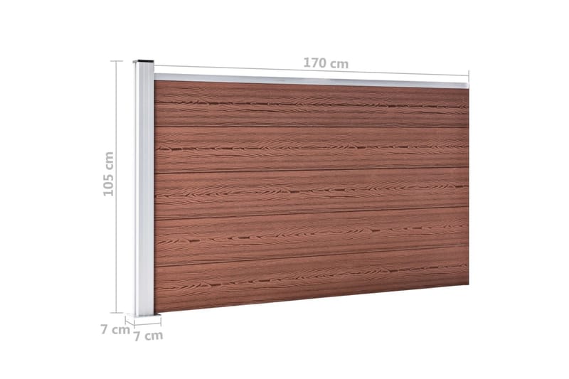 Hagegjerde WPC 180x105 cm brun - Hus & oppussing - Innsynsbeskyttelse & innhegning - Gjerde
