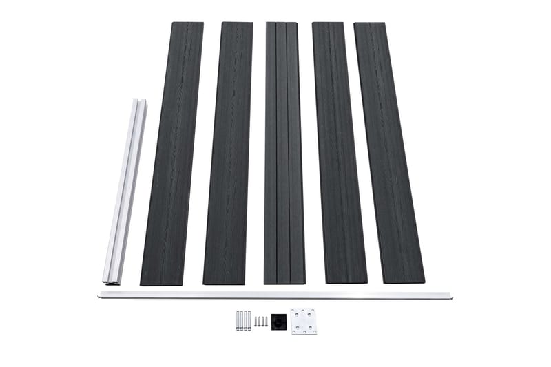 Hagegjerde WPC 180x105 cm grå - Hus & oppussing - Innsynsbeskyttelse & innhegning - Gjerde