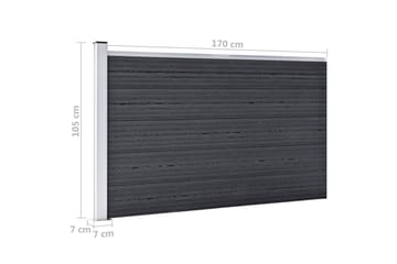 Hagegjerde WPC 180x105 cm grå - Hus & oppussing - Innsynsbeskyttelse & innhegning - Gjerde