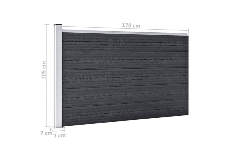 Hagegjerde WPC 180x105 cm grå - Hus & oppussing - Innsynsbeskyttelse & innhegning - Gjerde