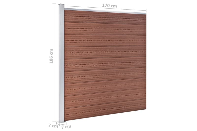 Hagegjerde WPC 180x186 cm brun - Hus & oppussing - Innsynsbeskyttelse & innhegning - Gjerde