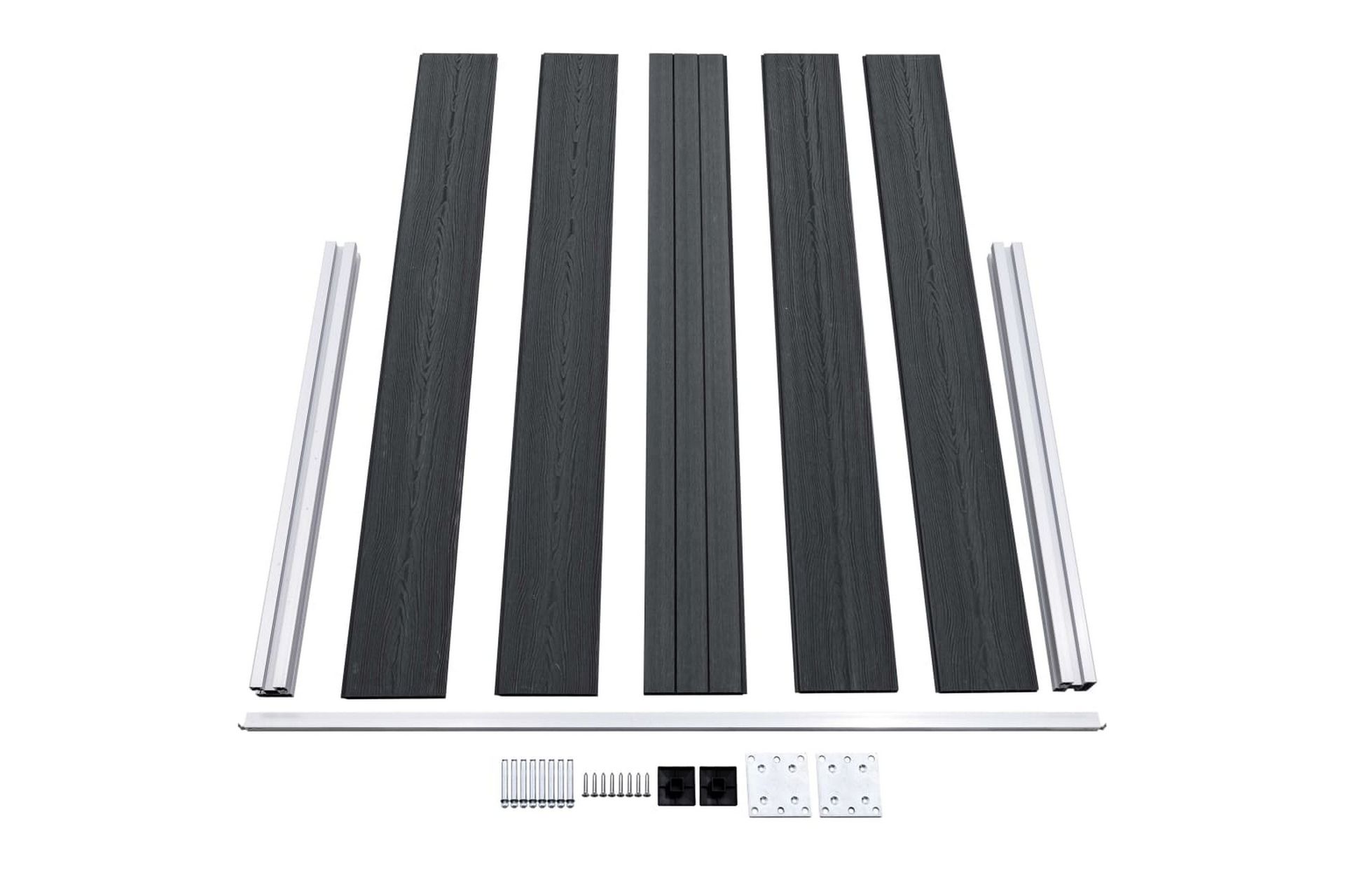 Hagegjerde WPC 353x106 cm grå - Hus & oppussing - Innsynsbeskyttelse & innhegning - Gjerde