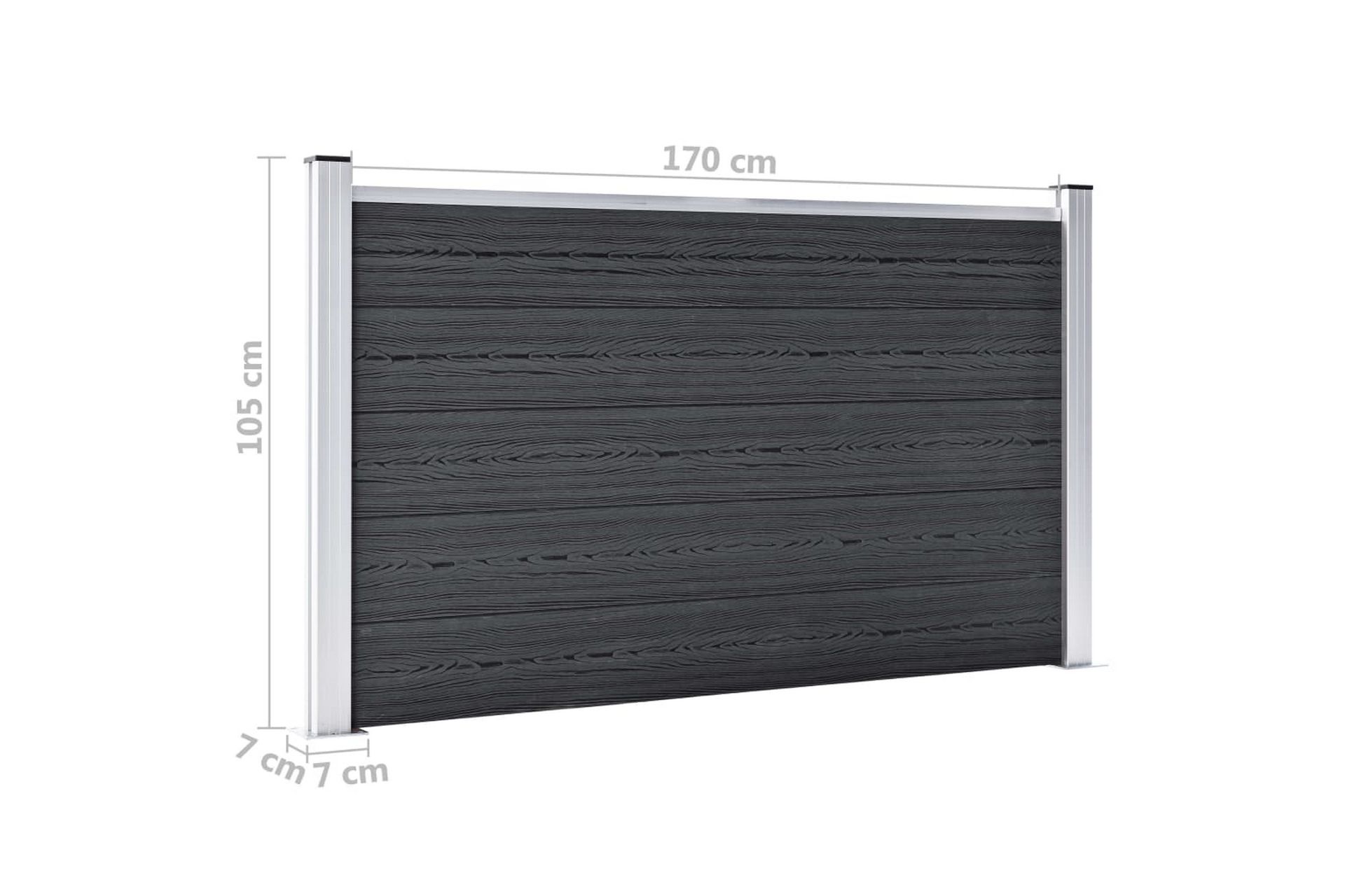 Hagegjerde WPC 353x106 cm grå - Hus & oppussing - Innsynsbeskyttelse & innhegning - Gjerde