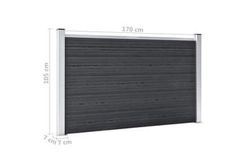 Hagegjerde WPC 353x106 cm grå - Hus & oppussing - Innsynsbeskyttelse & innhegning - Gjerde
