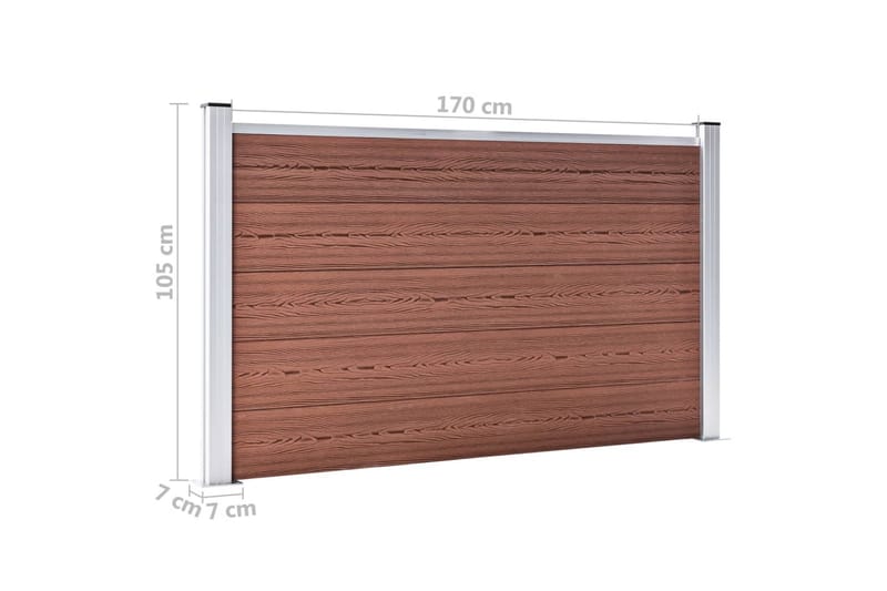 Hagegjerde WPC 872x106 cm brun - Hus & oppussing - Innsynsbeskyttelse & innhegning - Gjerde