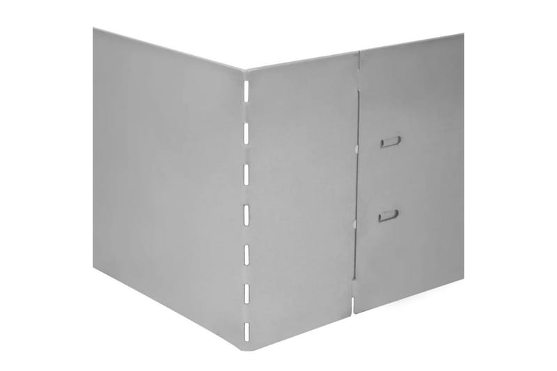 Gjerdekanter i galvanisert stål 100 x 15 cm sett 5 deler - Hus & oppussing - Innsynsbeskyttelse & innhegning - Gjerde
