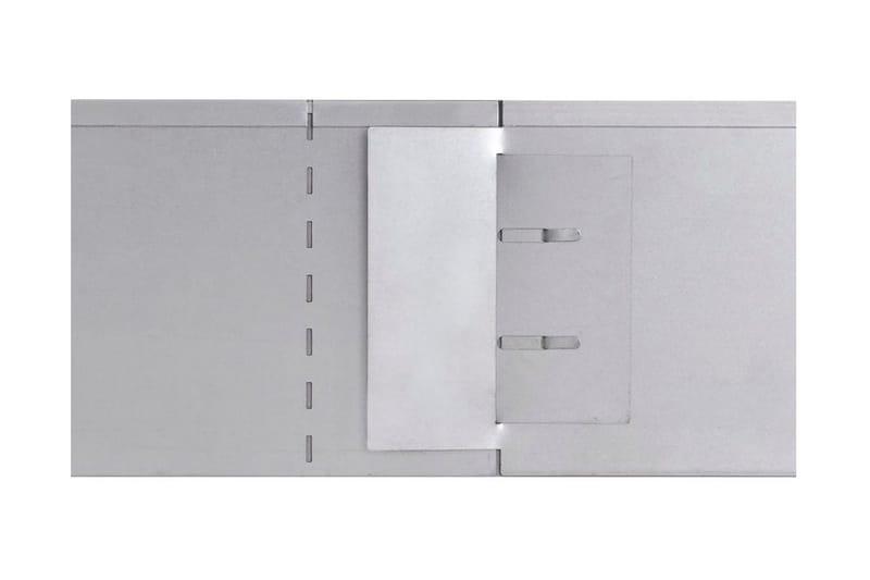 Gjerdekanter i galvanisert stål 100 x 15 cm sett 5 deler - Smijernsgjerde & jerngjerde