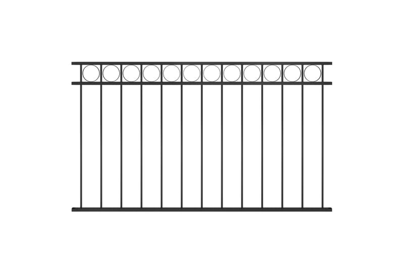 Gjerdepanel stål 1,7x0,8 m svart - Svart - Hus & oppussing - Innsynsbeskyttelse & innhegning - Gjerde
