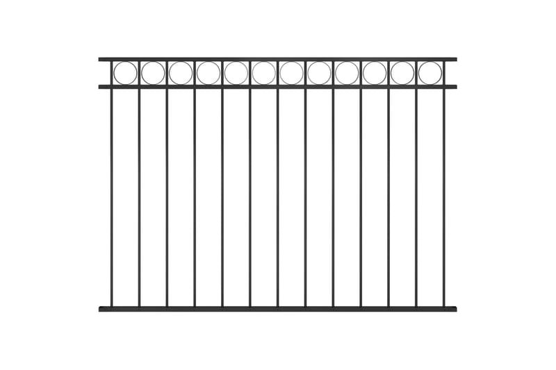 Gjerdepanel stål 1,7x1,2 m svart - Svart - Hus & oppussing - Innsynsbeskyttelse & innhegning - Gjerde