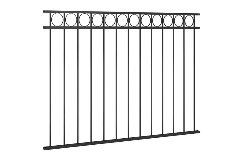 Gjerdepanel stål 1,7x1,2 m svart - Svart - Hus & oppussing - Innsynsbeskyttelse & innhegning - Gjerde