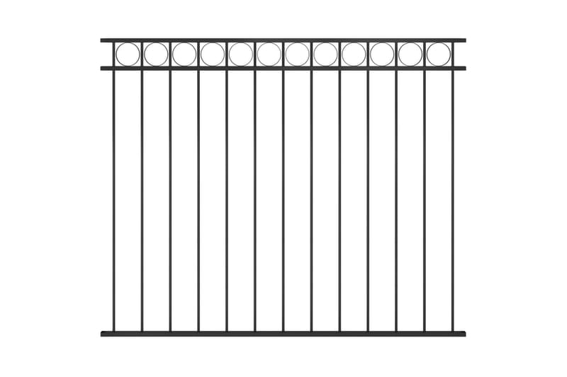 Gjerdepanel stål 1,7x1,5 m svart - Svart - Hus & oppussing - Innsynsbeskyttelse & innhegning - Gjerde