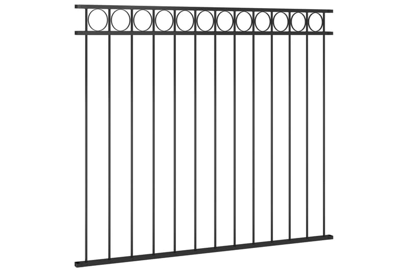 Gjerdepanel stål 1,7x1,5 m svart - Svart - Hus & oppussing - Innsynsbeskyttelse & innhegning - Gjerde