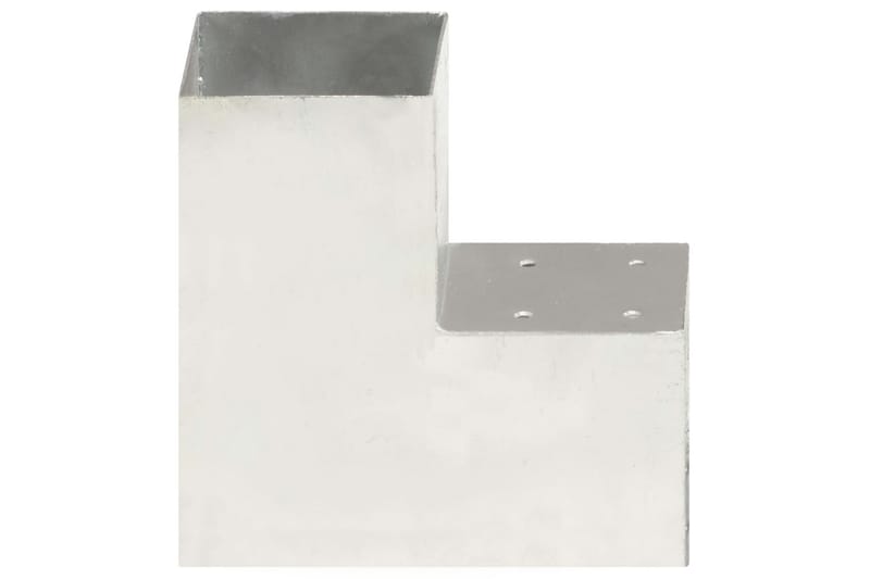 Stolpesko 4 stk L-form galvanisert metall 101x101 mm - Gjerdestolpe