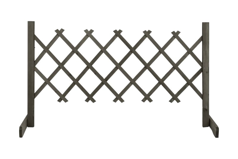 Espaliergjerde grå 120x60 cm heltre gran - Grå - Hus & oppussing - Innsynsbeskyttelse & innhegning - Gjerde