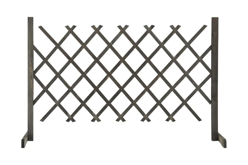 Espaliergjerde grå 120x90 cm heltre gran - Grå - Tregjerde