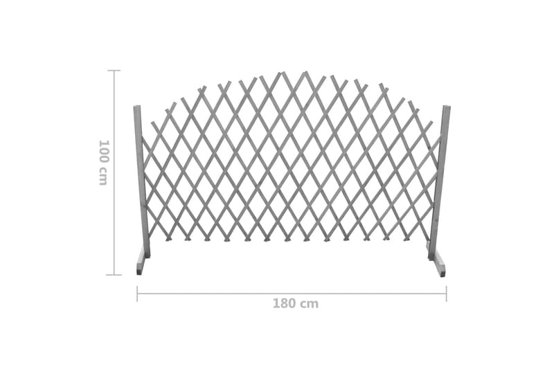 Espaliergjerde heltre gran 1,8x1 m grå - Grå - Tregjerde