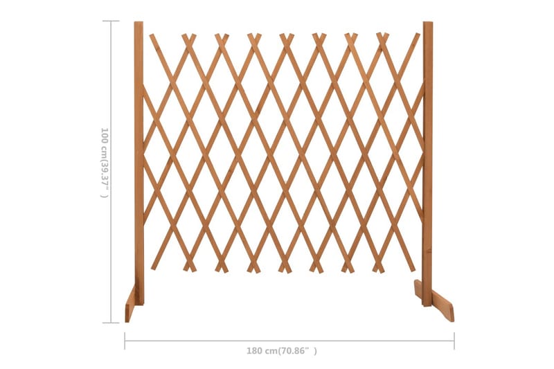 Espaliergjerde oransje 180x100 cm heltre gran - Oransj - Hus & oppussing - Innsynsbeskyttelse & innhegning - Gjerde