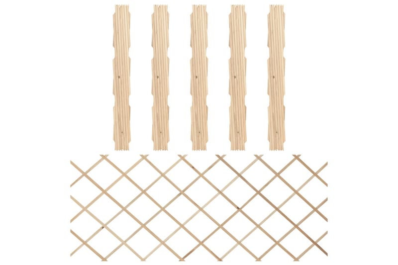 Espaliergjerder 5 stk heltre gran 180x80 cm - Brun - Hus & oppussing - Innsynsbeskyttelse & innhegning - Gjerde