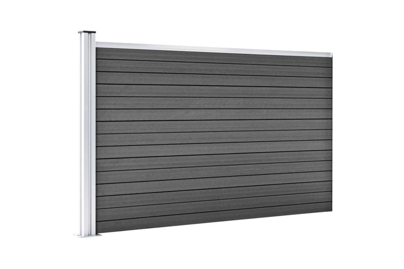 Gjerdepanel WPC 175x105 cm svart - Svart - Hus & oppussing - Innsynsbeskyttelse & innhegning - Gjerde