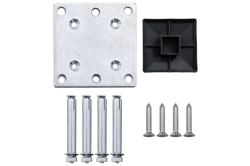 Gjerdepanel WPC 175x105 cm svart - Svart - Hus & oppussing - Innsynsbeskyttelse & innhegning - Gjerde