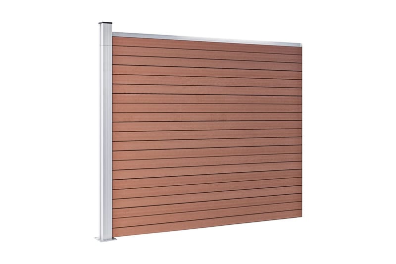Gjerdepanel WPC 175x146 cm brun - Brun - Hus & oppussing - Innsynsbeskyttelse & innhegning - Gjerde
