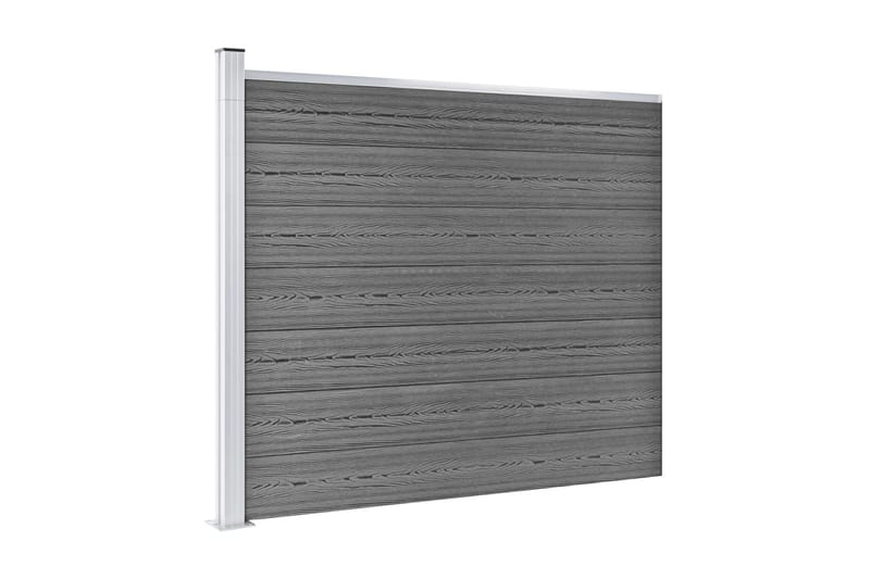 Gjerdepanel WPC 175x146 cm grå - Grå - Hus & oppussing - Innsynsbeskyttelse & innhegning - Gjerde