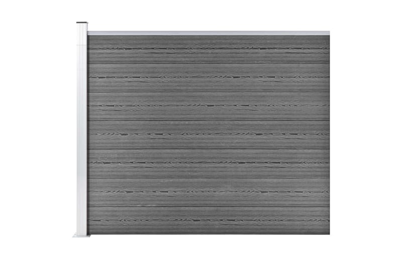Gjerdepanel WPC 175x146 cm grå - Grå - Hus & oppussing - Innsynsbeskyttelse & innhegning - Gjerde