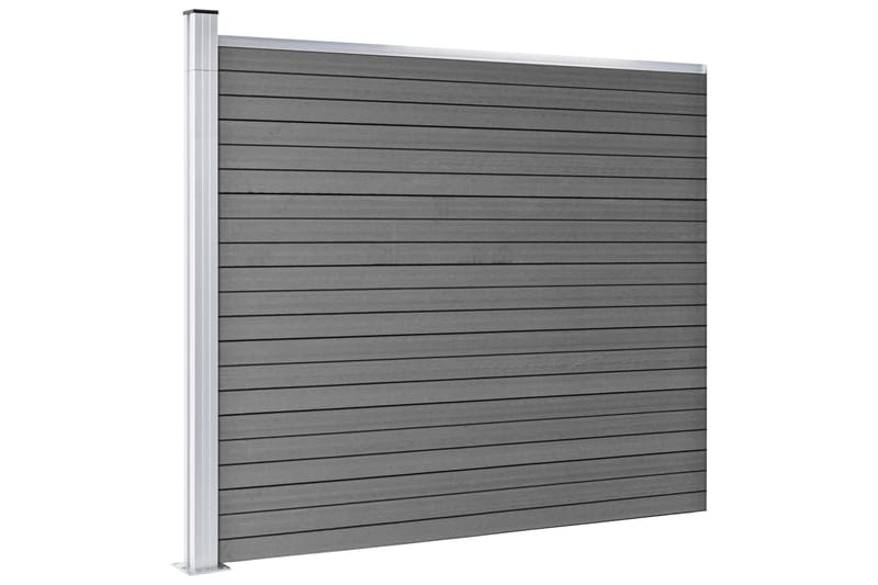 Gjerdepanel WPC 175x146 cm svart - Svart - Hus & oppussing - Innsynsbeskyttelse & innhegning - Gjerde