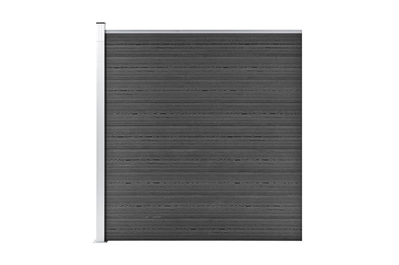 Gjerdepanel WPC 175x186 cm svart - Svart - Hus & oppussing - Innsynsbeskyttelse & innhegning - Gjerde