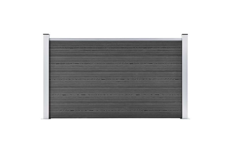 Gjerdepanel WPC 180x105 cm svart - Svart - Hus & oppussing - Innsynsbeskyttelse & innhegning - Gjerde