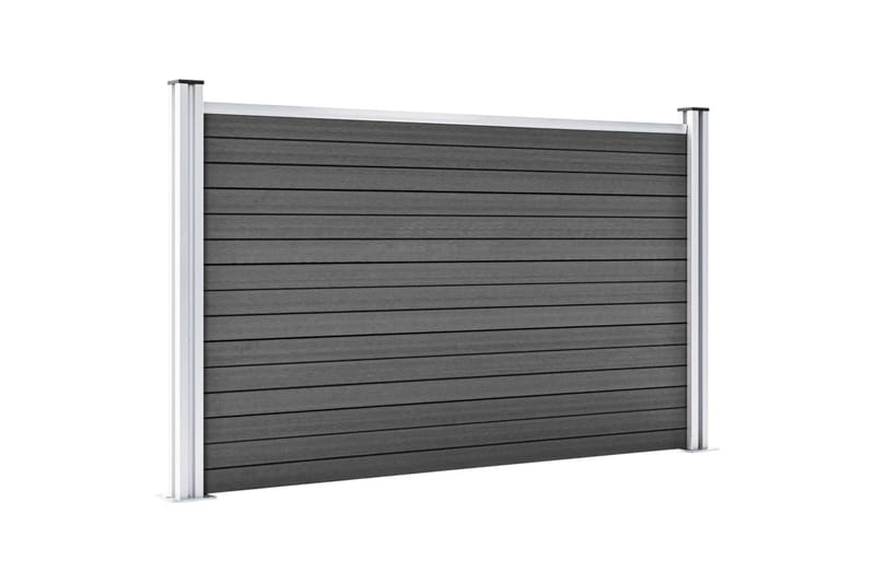 Gjerdepanel WPC 180x105 cm svart - Svart - Hus & oppussing - Innsynsbeskyttelse & innhegning - Gjerde
