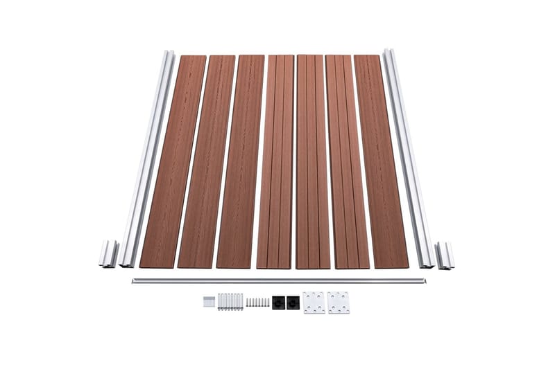Gjerdepanel WPC 180x146 cm brun - Brun - Hus & oppussing - Innsynsbeskyttelse & innhegning - Gjerde