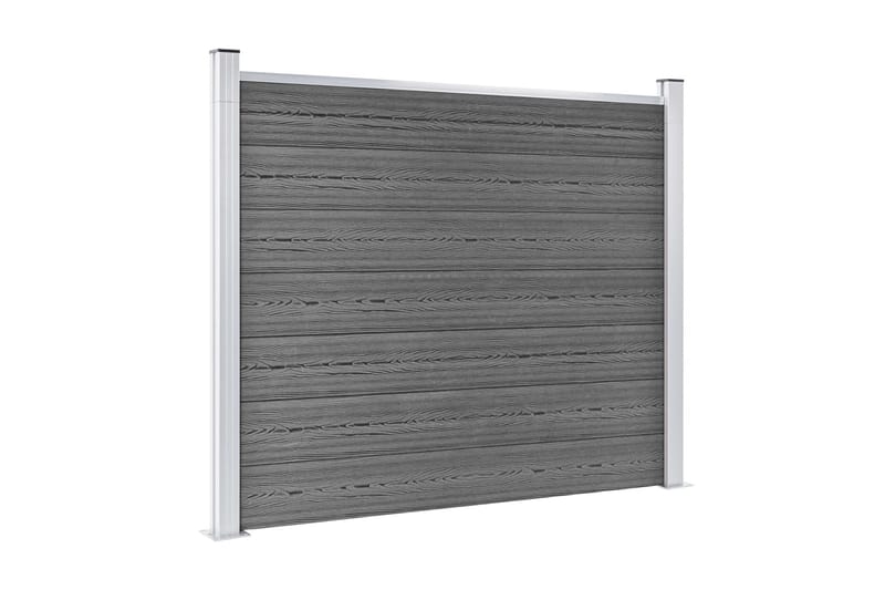 Gjerdepanel WPC 180x146 cm grå - Grå - Hus & oppussing - Innsynsbeskyttelse & innhegning - Gjerde