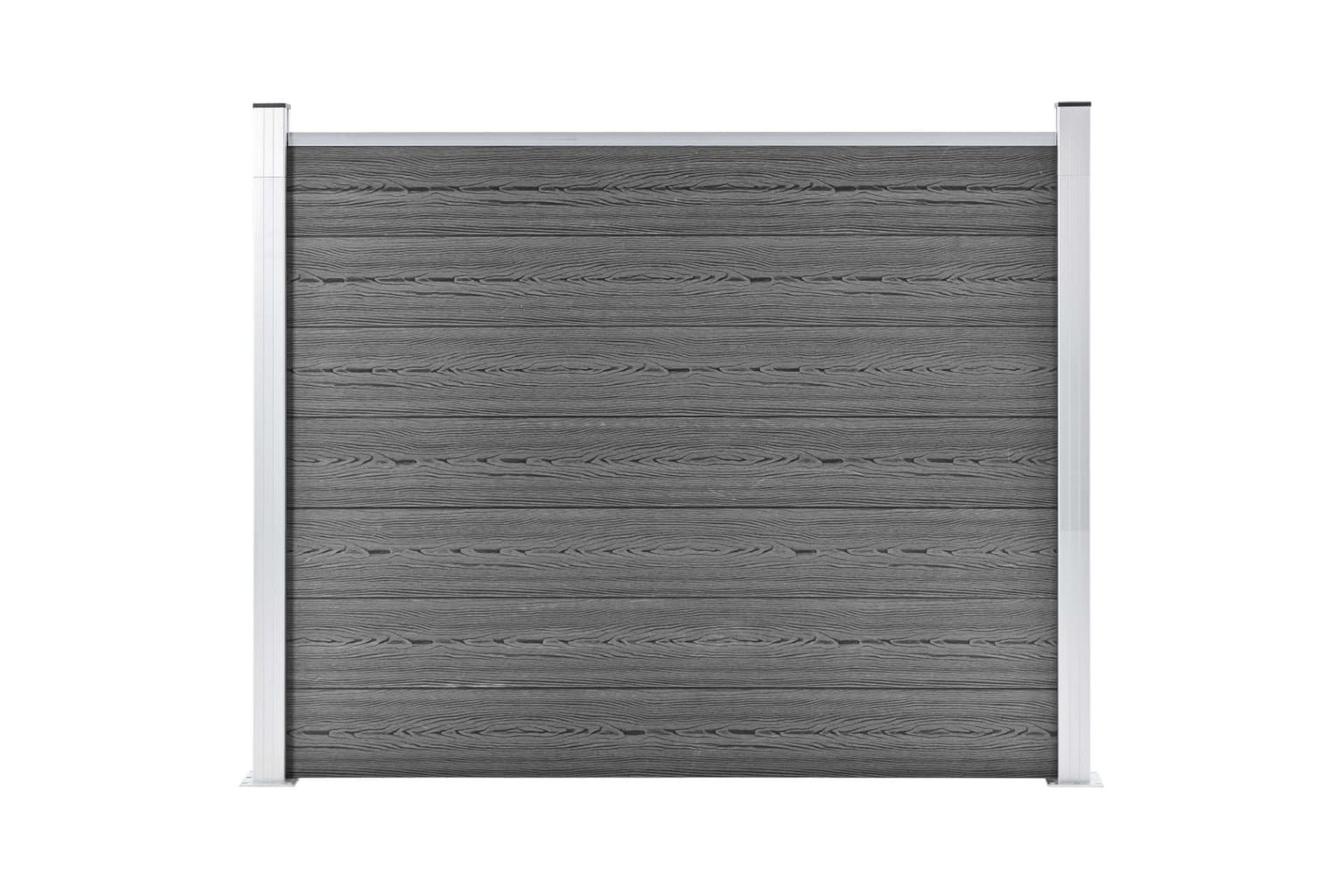 Gjerdepanel WPC 180x146 cm grå - Grå - Hus & oppussing - Innsynsbeskyttelse & innhegning - Gjerde