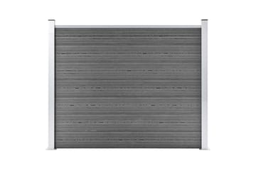 Gjerdepanel WPC 180x146 cm grå - Grå - Hus & oppussing - Innsynsbeskyttelse & innhegning - Gjerde