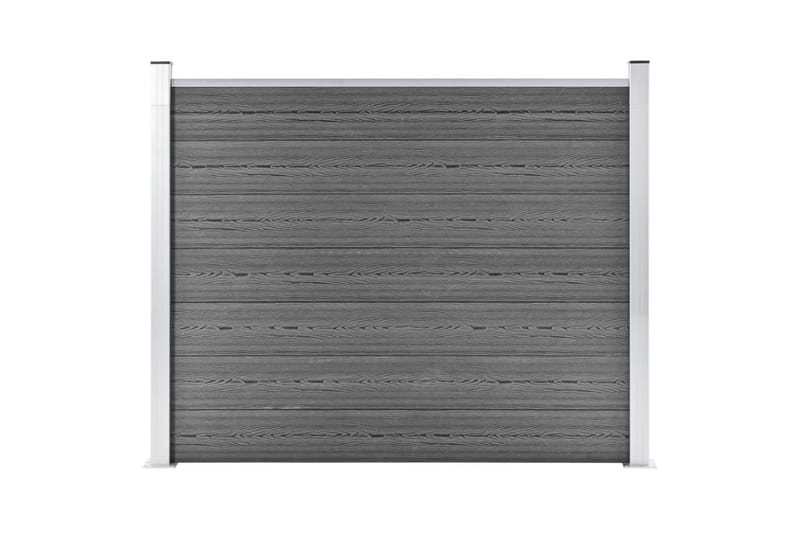 Gjerdepanel WPC 180x146 cm grå - Grå - Hus & oppussing - Innsynsbeskyttelse & innhegning - Gjerde