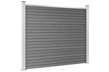 Gjerdepanel WPC 180x146 cm grå - Grå - Hus & oppussing - Innsynsbeskyttelse & innhegning - Gjerde