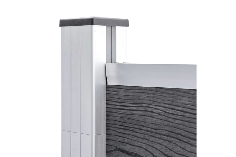 Gjerdepanel WPC 180x146 cm grå - Grå - Hus & oppussing - Innsynsbeskyttelse & innhegning - Gjerde