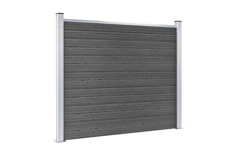 Gjerdepanel WPC 180x146 cm svart - Svart - Hus & oppussing - Innsynsbeskyttelse & innhegning - Gjerde