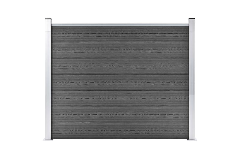 Gjerdepanel WPC 180x146 cm svart - Svart - Hus & oppussing - Innsynsbeskyttelse & innhegning - Gjerde