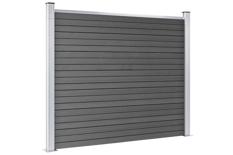 Gjerdepanel WPC 180x146 cm svart - Svart - Hus & oppussing - Innsynsbeskyttelse & innhegning - Gjerde