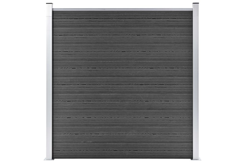 Gjerdepanel WPC 180x186 cm svart - Svart - Hus & oppussing - Innsynsbeskyttelse & innhegning - Gjerde