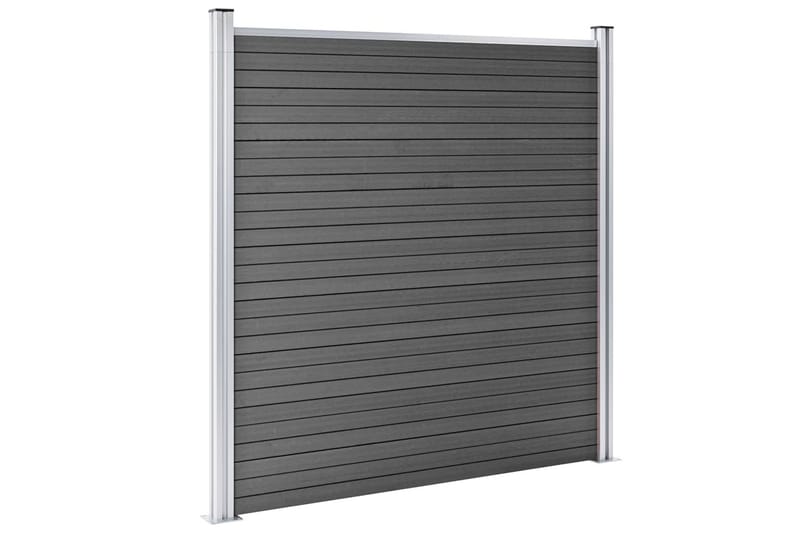 Gjerdepanel WPC 180x186 cm svart - Svart - Hus & oppussing - Innsynsbeskyttelse & innhegning - Gjerde