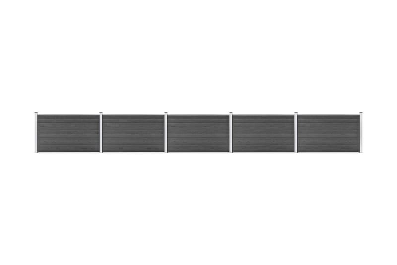 Gjerdepanel WPC 872x105 cm svart - Svart - Hus & oppussing - Innsynsbeskyttelse & innhegning - Gjerde