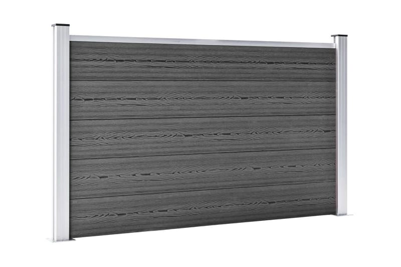 Gjerdepanel WPC 872x105 cm svart - Svart - Hus & oppussing - Innsynsbeskyttelse & innhegning - Gjerde